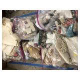 Partial Table of Vintage Buttons & Sewing