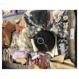 Partial Table of Vintage Buttons & Sewing