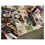 Table of Sports Collectibles