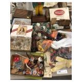 Partial Table of Vintage Christmas Lights &