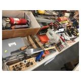 Table of Various Tools, Drill Bits, Clamps,