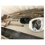 Table of Long Handled Garden Tools &