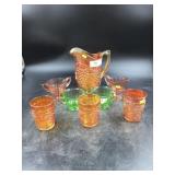 4pc Marigold Pitcher Set & Selection of Depress.