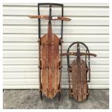 Two Vintage Runner Sleds