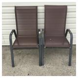 Pair of Aluminum Patio Chairs