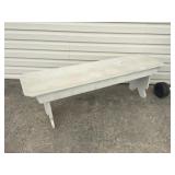 White Mortise Leg Bench