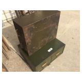 2 Metal File Boxes