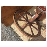 Vintage Wooden 8-Spoked Wheel