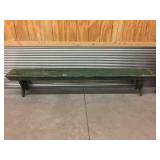 Green Painted Mortise Leg Bench