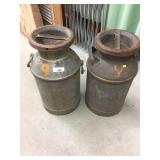 2 Various Milk Cans