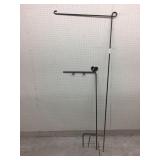 Two Metal Flag Holders