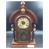 Walnut Cased Victorian Style Mantle Clock