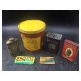 Tin Popcorn Tin and Various Advertising Tins