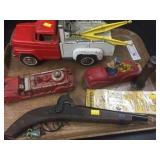 Tray Lot with Hubley Toy Truck and Misc.Toys