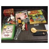 Celluloid Toys, Candy Container, Etc.