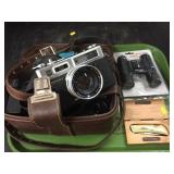 33mm Camera, Binoculars and Collectors Knife