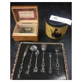 String Holder, Music Box and Spoon Set