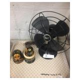 Wooden Russian Nesting Doll and Table Fan