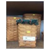 3 Graduated Longaberger Baskets