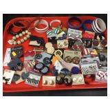 Tray lot of Costume Jewelry
