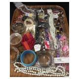 Tray Lot of Costume Jewelry