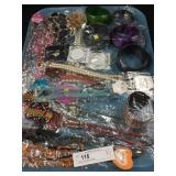 Tray Lot of Costume Jewelry