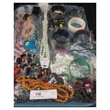 Tray Lot of Costume Jewelry