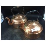 2 Copper Tea Kettles