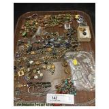 Tray Lot of Costume Jewelry