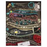 Tray Lot of Costume Jewelry