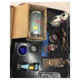 Candy Containers, Cast Iron Still Bank, Etc.