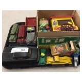 Tray  Lot of Tin Litho Tootsie Toy Toys