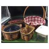 Lot of 4 Longaberger Baskets