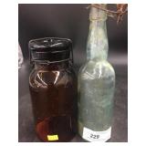 Lightning Fruit Jar with Lancaster, PA Bottle