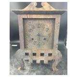 Folk Art Wooden Shelf Clock