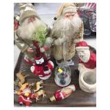 Tray lot of Christmas Decorations