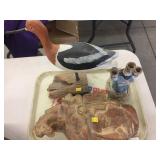 Contemporary Pottery and Carved Shore Bird