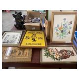 Framed Planters Peanut Sign and Misc. Framed