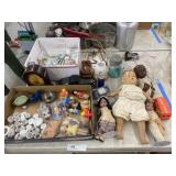 Various Dolls, Table Lighter,  Etc.