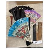 9 Vintage Hand Fans