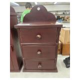 Red Painted Wall Cabinet