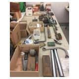 Table Lot of Tools and Hardware