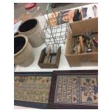 Crocks, Needle Points, Primitive Kitchenwares