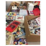 Table of Sports Cards, Comics, VHS Tapes, Etc.