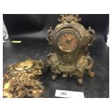 2 Early Cast Metal Mantle Clocks