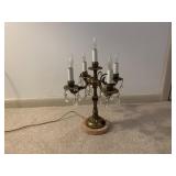 Brass Candelabra Style Electric Lamp