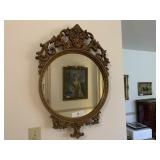 Vintage Ornately Decorated Gilt Mirror