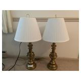 Pair of Brass Table Lamps