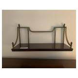 Brass Wall Shelf with Pineapple Decoration