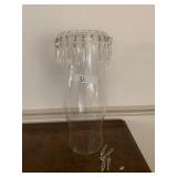 Glass Hurricane Chimney and Candle Topper w/Prisms